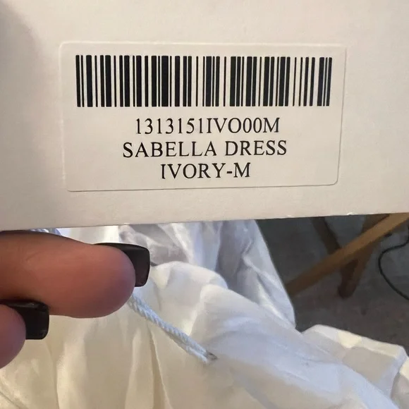 Reformation Ivory Sabella Long Duster Cover Up Dress Sz M - Picture 9 of 9